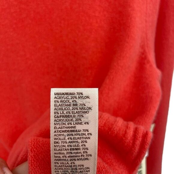Goodthreads Wool Blend Mock Neck Sweater Coral Pink Small NWT - Picture 6 of 9